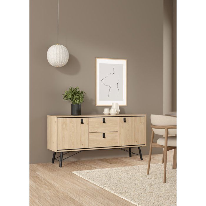 Buffet RY en chêne Jackson Hickory – 2 portes et 2 tiroirs – 1503 x 401 x 722 cm