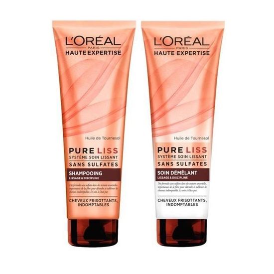 L'Oréal Paris : Ma Routine Shampooing Haute Expertise Pure Liss 250ml + Démêlant Haute Expertise Pure Liss 250ml
