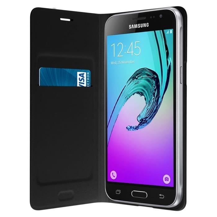 Samsung Étui portefeuille Original pour Samsung Galaxy J3