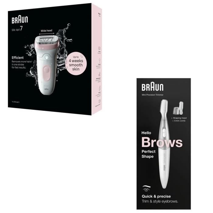 Épilateur électrique femme Braun Silk épil 7 avec tête large pour une épilation simple humide et sèche - vue 2