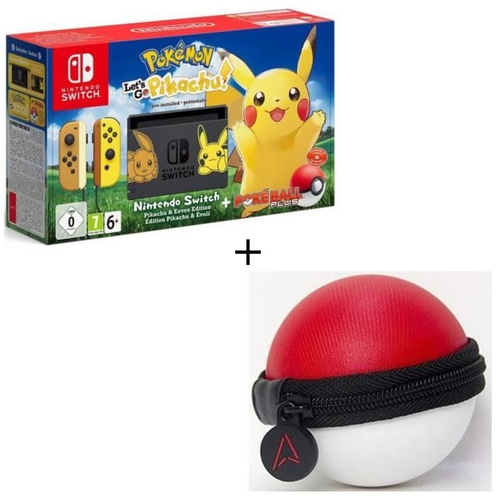 Console Nintendo Switch Pokemon Let S Go Pikachu Preinstalle Poke Ball Plus Housse De Protection Pour Pokeball Cdiscount Jeux Video