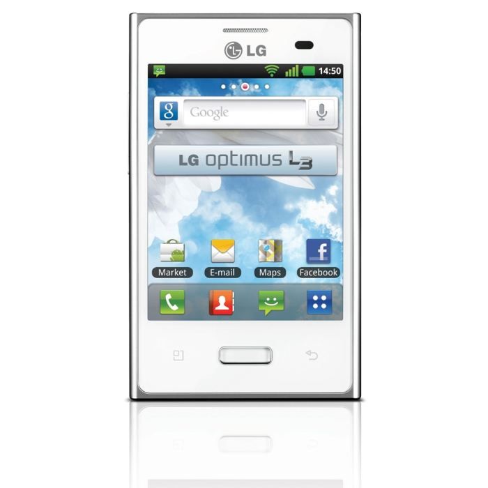 Coque Rigide Blanche Pour LG Optimus L3 E400 - Neuf