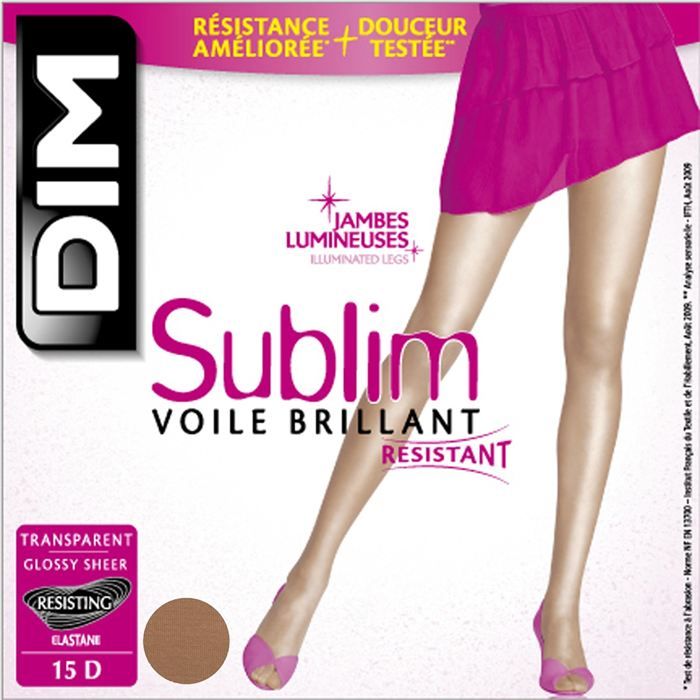 Lot 3 Collants Femme Sublim Voile Brillant & Transparent - Dim - Fabriqué En France