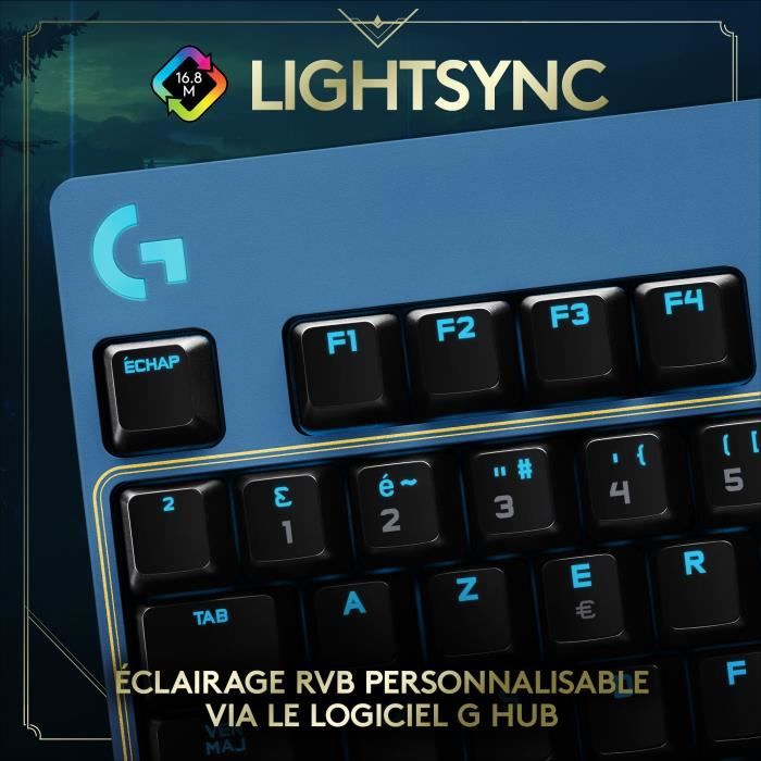Clavier Gaming Mécanique Logitech - G Pro LIGHTSYNC - Edition Officielle  League of Legends RVB USB - Cdiscount Informatique