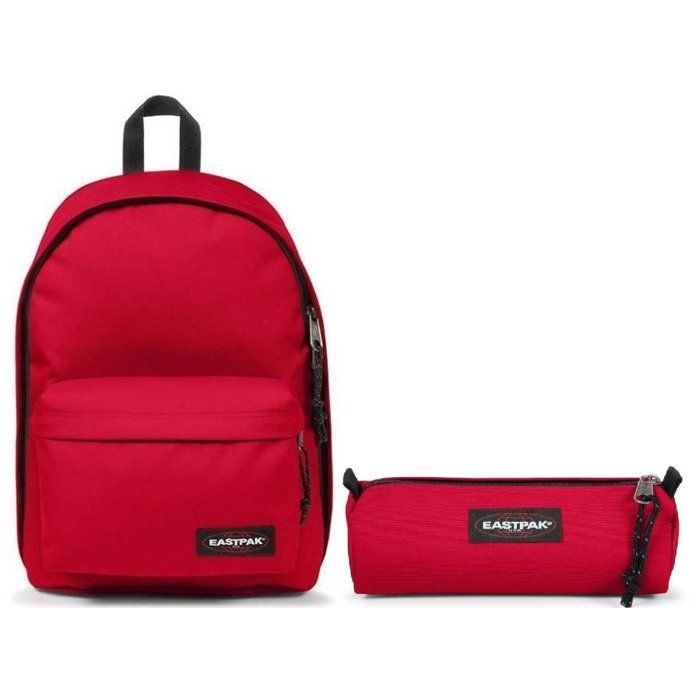 EASTPAK - Sac à Dos Out Of Office + Trousse Benchmark Single - Sailor Red