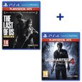 Pack 2 Jeux PS4 PlayStation Hits : The Last Of Us Remastered + Uncharted 4: A Thief's End-0