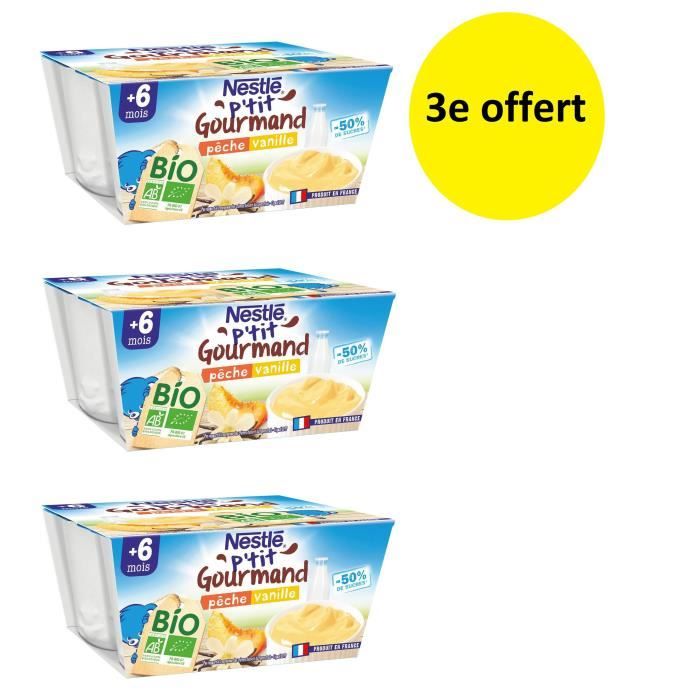 Nestle P Tit Gourmand Bio Peche Vanille 4x90g X3 Achat Vente Dessert Lacte Nestle P Tit Gourmand Bio Peche Vanille 4x90g X3 Cdiscount Pret A Porter