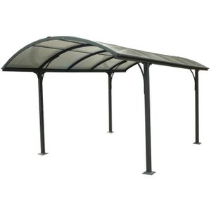 CARPORT Carport en aluminium 14,62 m²- 301,5 x 485 cm - Gris anthracite