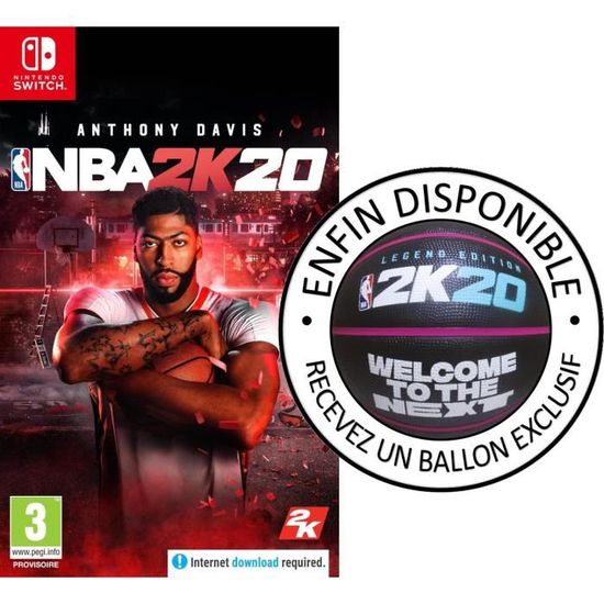 NBA 2K20 Édition Standard Jeu Switch + Ballon SPALDING Exclusif offert