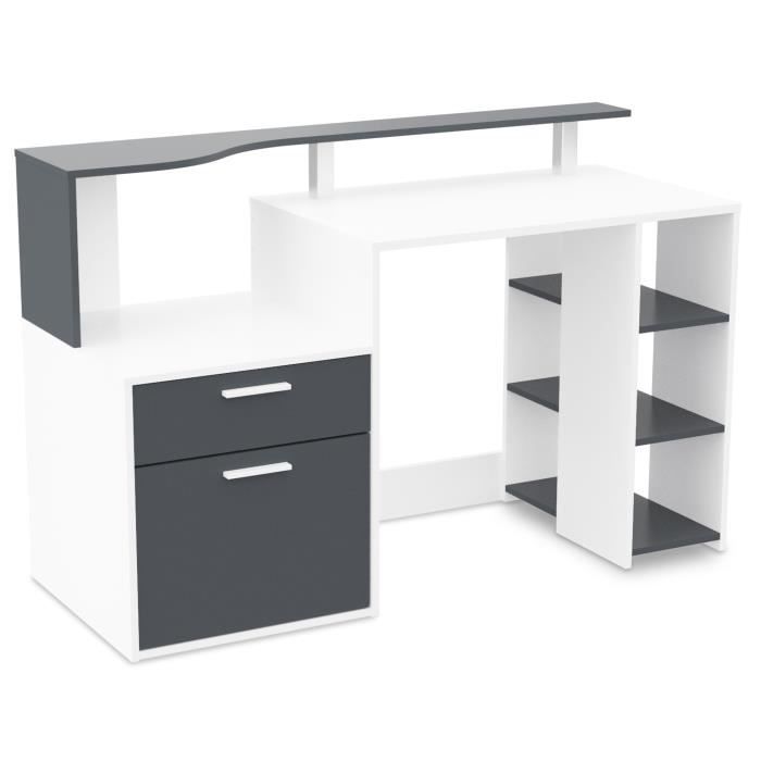 Oracle Bureau Classique En Bois Agglomere Blanc Et Gris L 140 Cm Achat Vente Bureau Oracle Bureau Classique En Boi Soldes Sur Cdiscount Des Le 20 Janvier Cdiscount