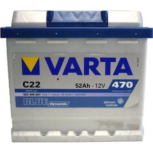 BATTERIE VÉHICULE VARTA Batterie Auto C22 (+ droite) 12V 52 AH 470A
