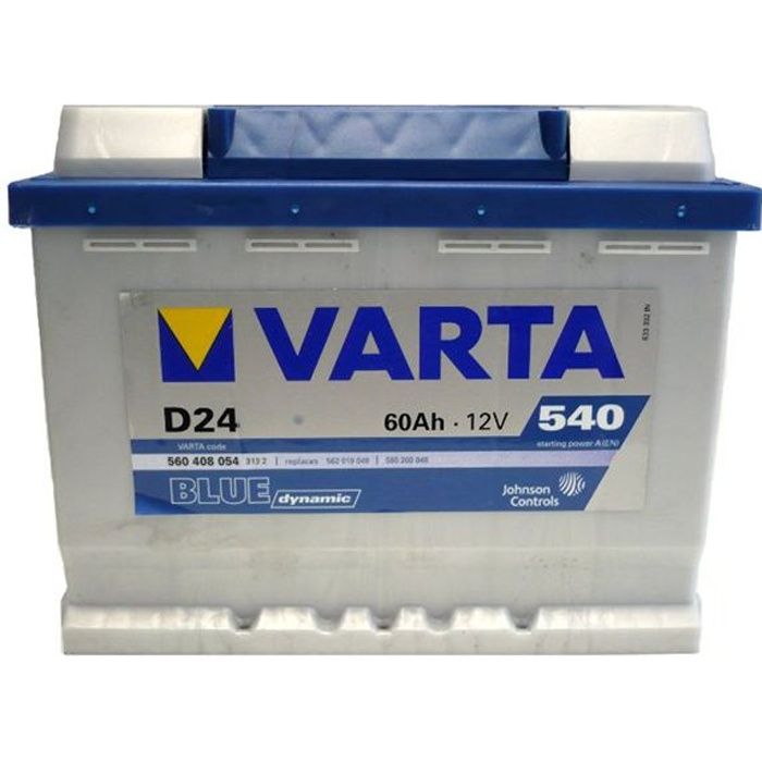Batterie VARTA 60 Ah - D24 - ref. 5604080543132 au meilleur prix - Oscaro