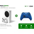Pack Xbox : Console Xbox Series S - 512Go + 2ème manette Xbox Series sans fil nouvelle génération - Shock Blue (Bleu)-1