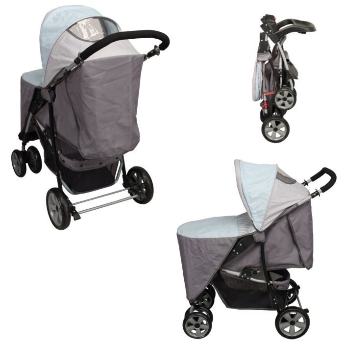 BAMBISOL Poussette combinee Trio Bibop Blue Lines Cdiscount Puericulture Eveil bebe
