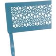 Set bistrot 2 personnes - table diamètre 60 cm avec 2 chaises - plateau et chaises avec motifs - Bleu clair-4
