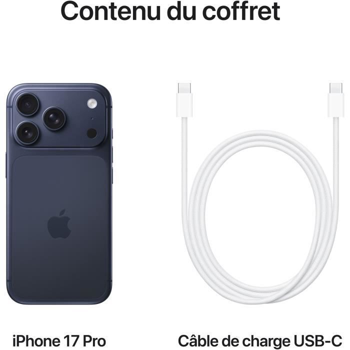 APPLE iPhone 17 Pro 512GB Deep Blue - Cdiscount Téléphonie