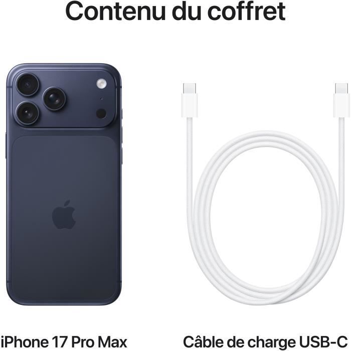 APPLE iPhone 17 Pro Max 2TB Deep Blue - Cdiscount Téléphonie