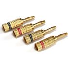 NORSTONE Set de 4 fiches banane plaqué OR enceinte