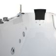 Baignoire Balnéo - Pack Luxe - 185x90x68cm - Appuie-tête - Système Air Bubble - LED - Cascade d'eau-3