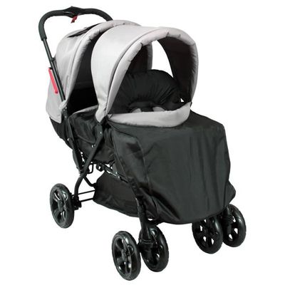 BAMBISOL Poussette double Noir et gris Cdiscount Pu riculture