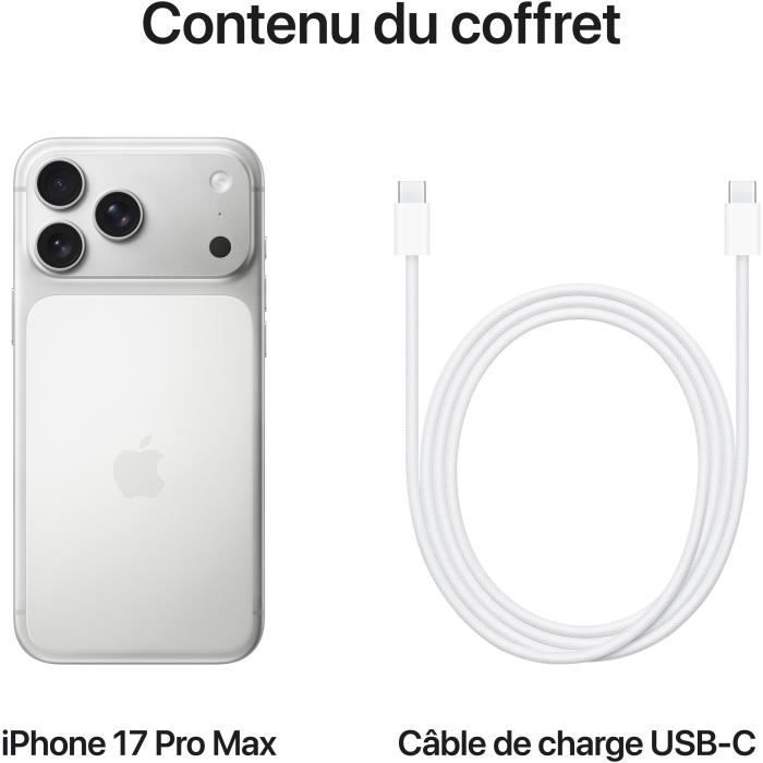 APPLE iPhone 17 Pro Max 256GB Silver - Cdiscount Téléphonie