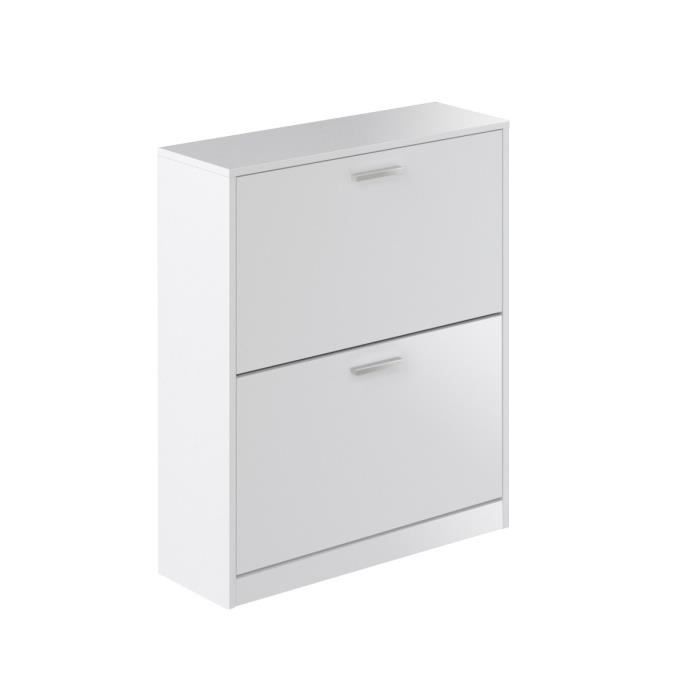 ROAD Meuble à chaussures contemporain blanc mat L 60 cm Cdiscount