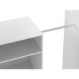 Kit dressing 2 colonnes - Décor blanc - 6 tiroirs - 2 barres de penderie - L 177 x P 48 x H 200,2 cm - COMBI-4