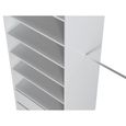 Kit dressing 2 colonnes - Décor blanc - 6 tiroirs - 2 barres de penderie - L 177 x P 48 x H 200,2 cm - COMBI-5