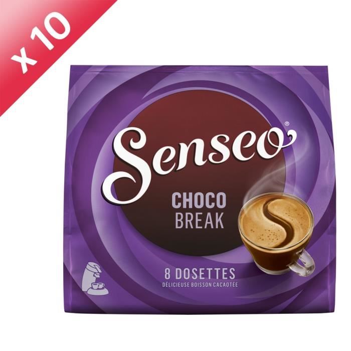 Lot de 10- Senseo Chocolat Chocobreak x8 - 92g - Cdiscount Au quotidien
