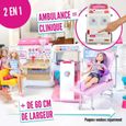 Barbie - Véhicule Médical 2 en 1 - Transformable en Hôpital  - Sons et Lumières - Dès 3 ans - 20 Accessoires-1