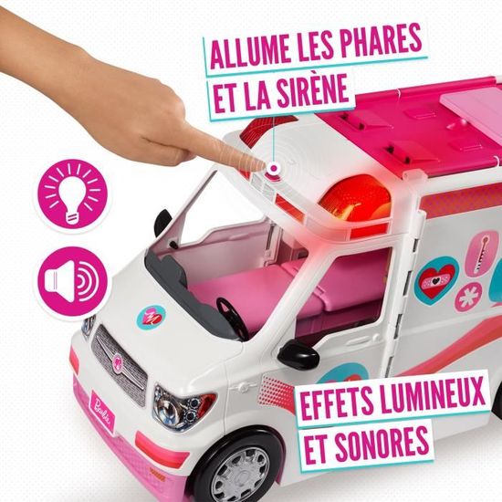 barbie vehicule medical transformable