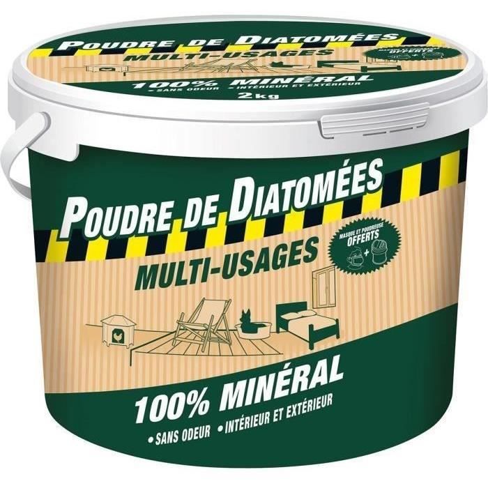 Insecticide Green Poudre de Diatomées - BARRIERE A INSECTES - Seau 2 kg