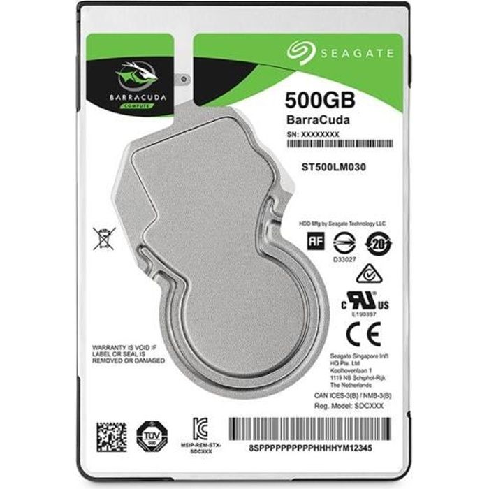 Seagate BarraCuda 500 Go ST500LM030 - vue 4
