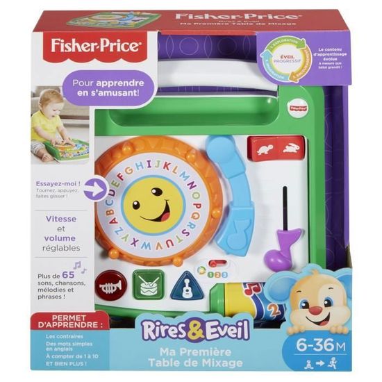 Fisher Price Ma 1ere Table De Mixage Instrument De Musique Pour Enfant Cdiscount Jeux Jouets