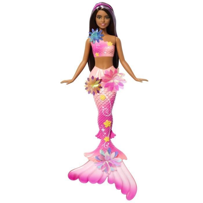 Poupée Barbie Sirène Fleur Magique - JDM73 – Éclosion de Fleurs Surprise - vue 2