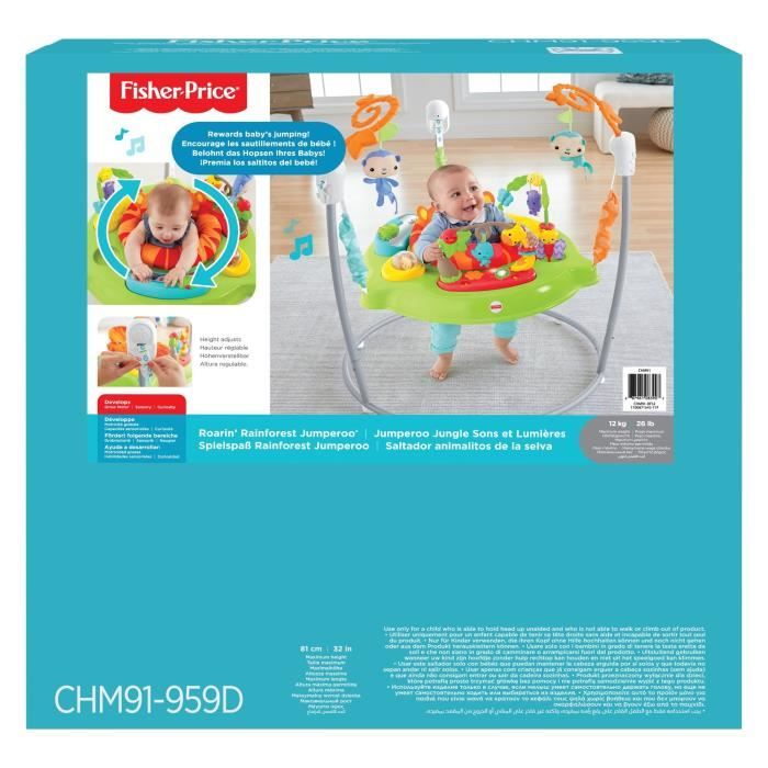 Trotteur - Fisher-Price - Jumperoo Jungle Sons et Lumières