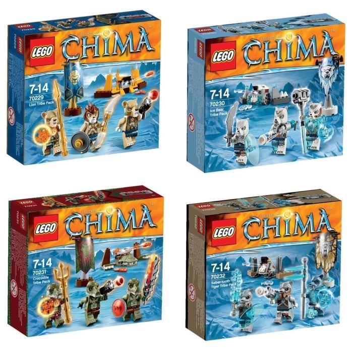 LEGO Legends Of Chima Pack 4 Tribus Cdiscount Jeux Jouets