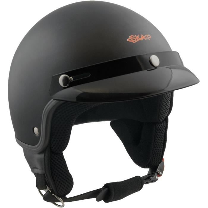 SKAP Casque jet 1FH Smarty - Noir mat - Casque homologué CE - C