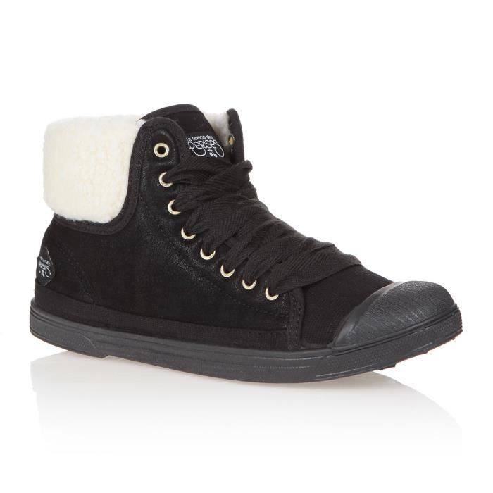 Baskets LE TEMPS DES CERISES Sportwear Basic 03 Montantes Noir Femme Noir Cdiscount Chaussures