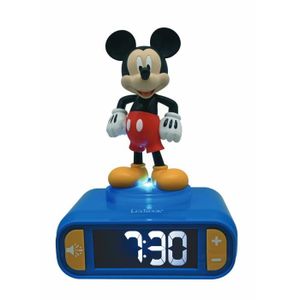 RÉVEIL ENFANT Réveil digital avec veilleuse lumineuse Mickey en 3D et effets sonores