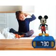Réveil digital avec veilleuse lumineuse Mickey en 3D et effets sonores-3