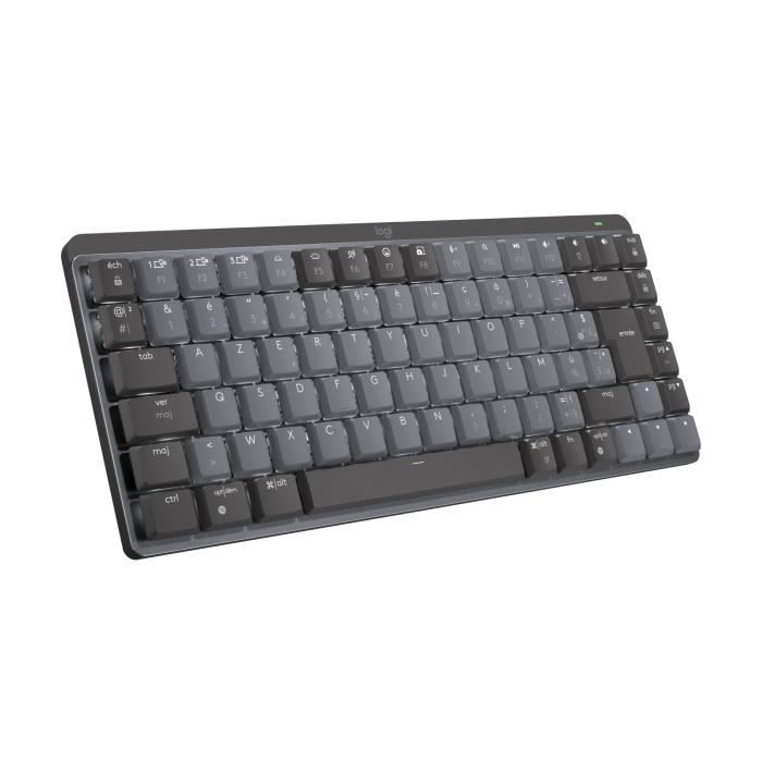 Logitech - Clavier Sans Fil - MX - Mécanique - Rétroéclairé Performant - Touches Tactiles - Graphite