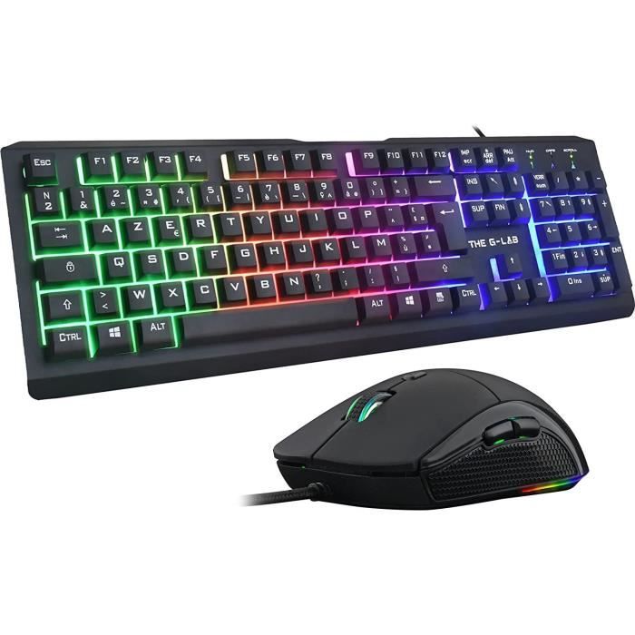 PACK CLAVIER+SOURIS+TAPIS POLYCHROMA: SEMI-MECANIQUE AZERTY CS-200  COMPATIBLE FORTNITE SUR PS4