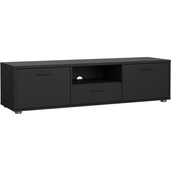 GENERIQUE Meuble TV MEDIA mat 2 portes 1 tiroir 147 2 39 8 38 4 cm