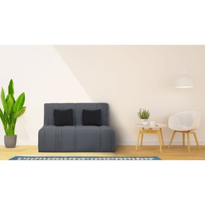 Dunlopillo banquette bz 2 places - gris - reveur