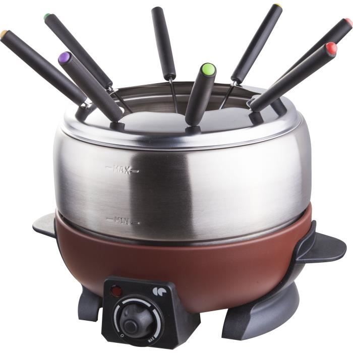 Silva-Homeline PK-F 100 Fondue en acier inoxydable Noir