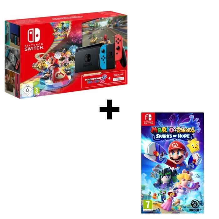 Pack Console Nintendo Switch Mario Kart 8 Deluxe + Mario + Lapins