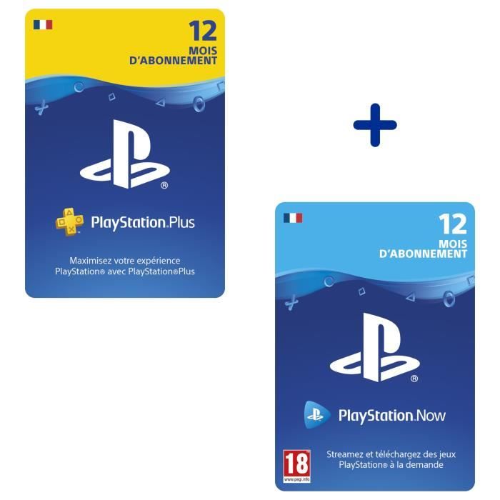 Abonnement 12 Mois au PlayStation Plus + Abonnement 12 Mois au