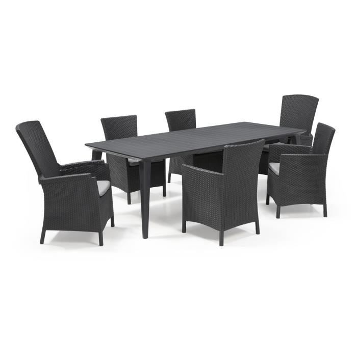Table de jardin rectangulaire en résine 8 à 10 personnes Lima Allibert by KETER - vue 4