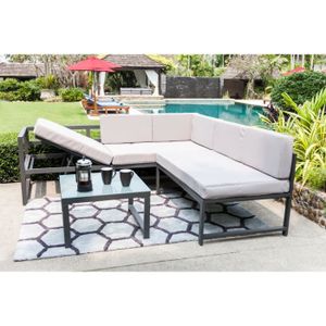 Salon De Jardin Angle Aluminium Achat Vente Pas Cher